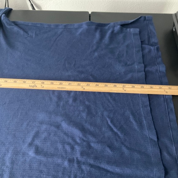 Polo Ralph Lauren Shirt Mens Sz XXL Navy Blue Textured Cotton Blend Long Sleeve - Picture 7 of 8